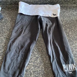 Victoria secret pink black capris